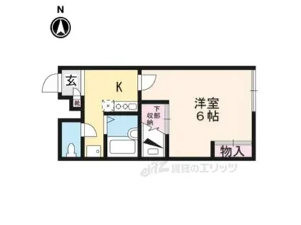 レオパレスJBOX3(1K/1階)の間取り写真