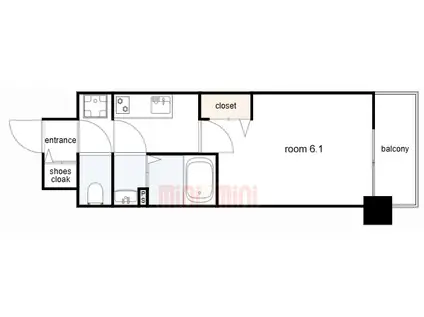 アドバンス神戸パーチェ(1K/8階)の間取り写真