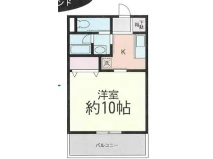 オーインIII(1K/1階)の間取り写真