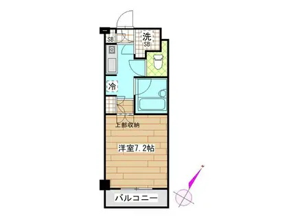エトワール多摩川(1K/1階)の間取り写真