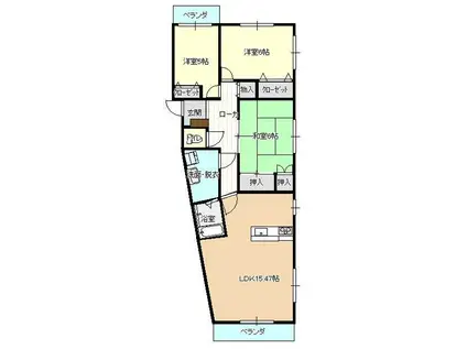 ビューライフ清瀬(3LDK/1階)の間取り写真