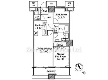 THE TOKYO TOWERS(2LDK/26階)の間取り写真