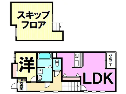 D-STYLE長浜グランデI(1SLDK/2階)の間取り写真