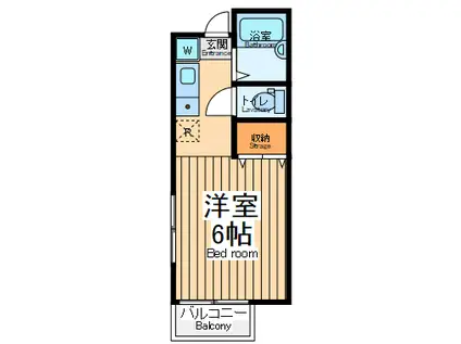 サザンウインズ横濱(ワンルーム/1階)の間取り写真