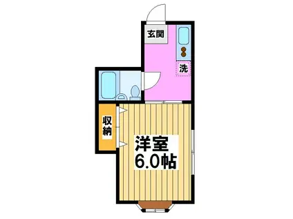 リヴァージュ(1K/1階)の間取り写真