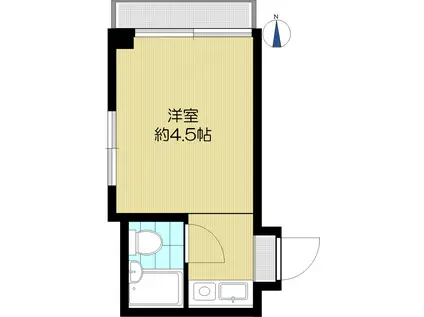 第3 育真ビル(ワンルーム/1階)の間取り写真