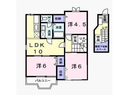 上野芝ガーデン(3LDK/2階)の間取り写真