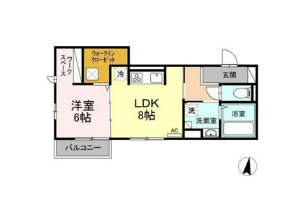 よつばアパートメント(1LDK/1階)の間取り写真