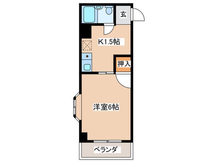 SEA茅ヶ崎ビル(1K/4階)の間取り写真