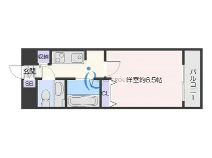 ジュネス東住吉壱番館(1K/10階)の間取り写真