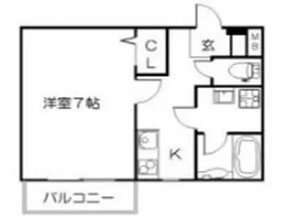 MERGE鞍馬口(1K/2階)の間取り写真