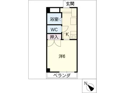 JMオオダカ(1K/4階)の間取り写真