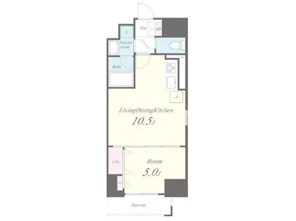 VALENTIA麻布 ヴァレンティア麻布(1LDK/8階)の間取り写真