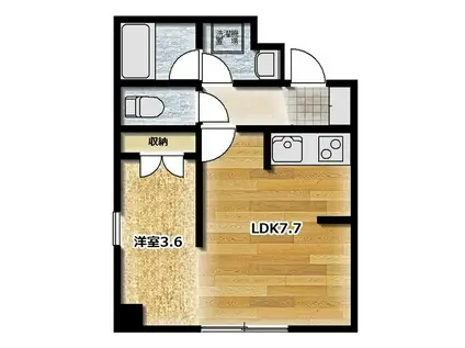 イー・エフ大通17ビル(1LDK/3階)の間取り写真