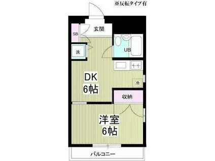 KEEP L 武蔵小金井(ワンルーム/2階)の間取り写真