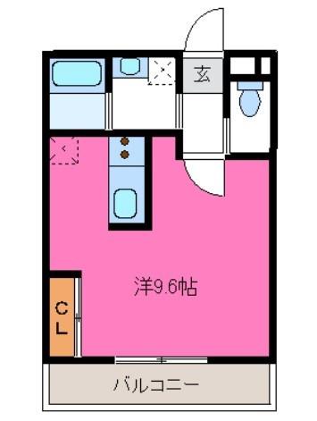 KS CITY 2(1K/1階)の間取り写真