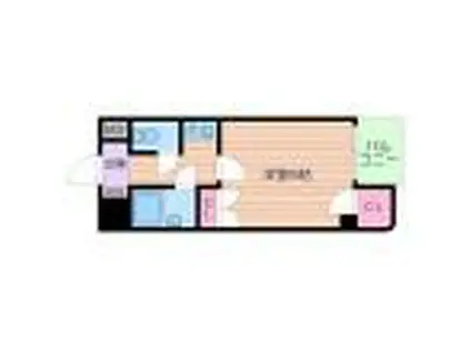 COLLECTION西田辺(1K/4階)の間取り写真