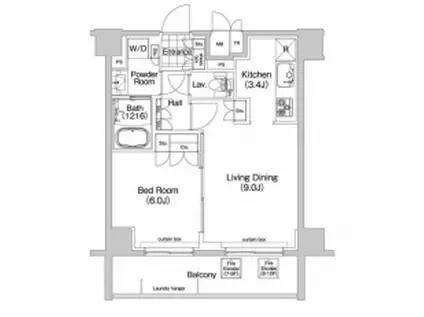 コンフォリア春日富坂(1LDK/10階)の間取り写真