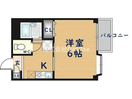 セントラルハイツIII(1K/3階)の間取り写真