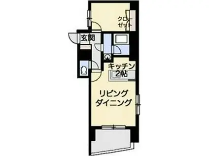 FEEL(1LDK/2階)の間取り写真