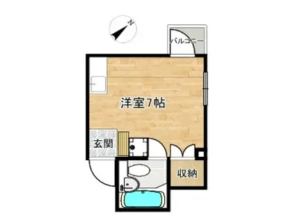 日宇富士ビル(ワンルーム/4階)の間取り写真