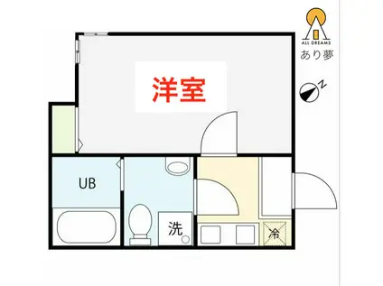 シーバ上星川(1K/1階)の間取り写真