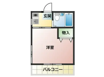 ドエル佐貫(1K/1階)の間取り写真