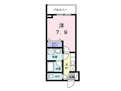 脇田町店舗付マンション(1K/3階)の間取り写真