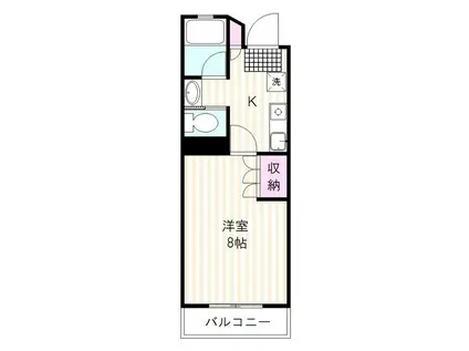 カーサ裾野(1K/3階)の間取り写真