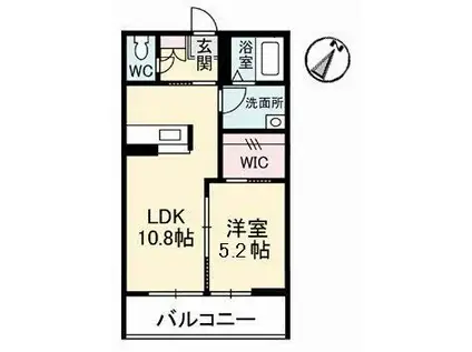 シャーメゾンアレーズ(1LDK/3階)の間取り写真