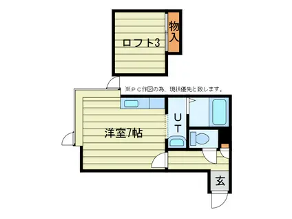 ベストホーム澄川(1DK/2階)の間取り写真