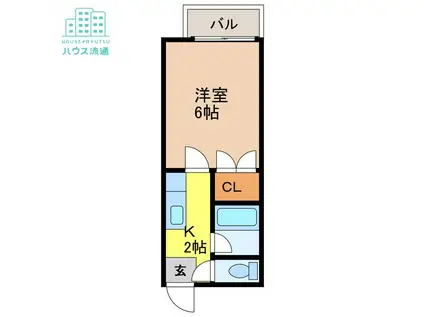 サンパール三原A棟(1K/1階)の間取り写真