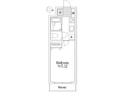 菱和パレス大塚(1K/2階)の間取り写真