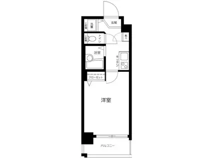 スカイコート文京小石川第5(1K/2階)の間取り写真