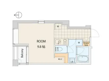 エスセナーリオ目白(ワンルーム/4階)の間取り写真