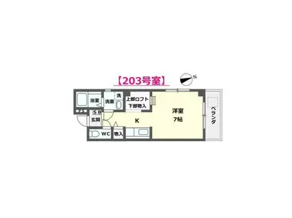 ＩＲいしかわ鉄道 金沢駅 徒歩18分 3階建 築25年(ワンルーム/2階)の間取り写真