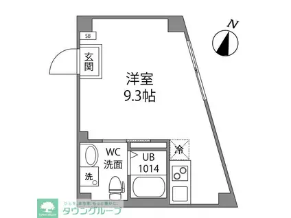 VARIE TAKENOTSUKA(ワンルーム/3階)の間取り写真