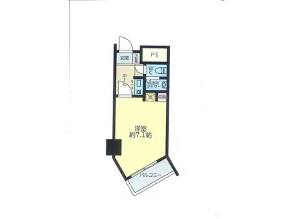 山下公園サンライトマンション(1K/6階)の間取り写真