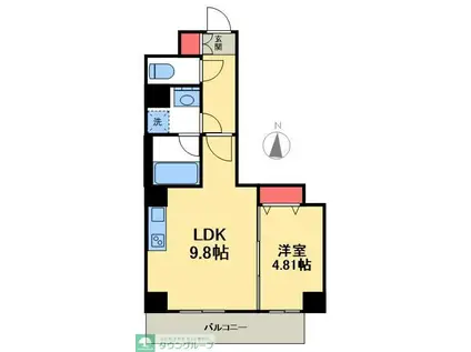 アイル プレミアム東京西新井(1LDK/4階)の間取り写真
