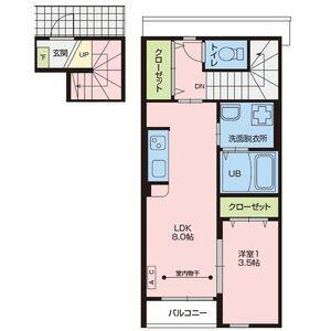 RS RESIDENCE II(1LDK/2階)の間取り写真