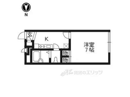 レオパレス HIRAMORI(1K/1階)の間取り写真