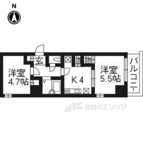 アビィロードハウス(2K/3階)の間取り写真