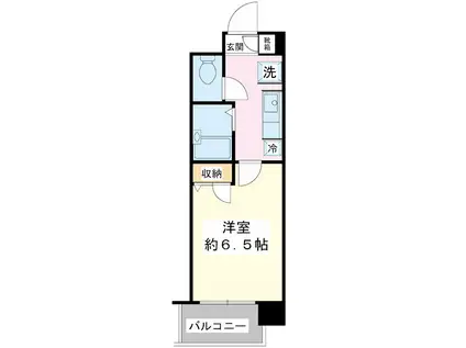 ベンド西千葉(1K/5階)の間取り写真