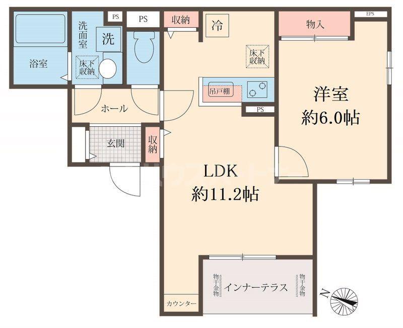スマイル K(1LDK/1階)の間取り写真
