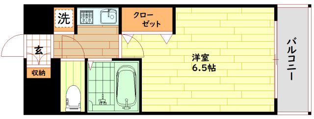 エスリード大阪城北(1K/4階)の間取り写真