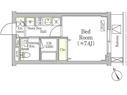 アビティ下高井戸(1K/2階)の間取り写真