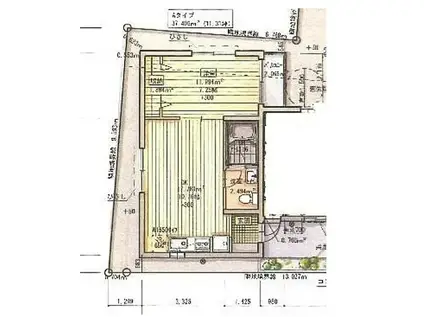 ロータス新井(1LDK/1階)の間取り写真