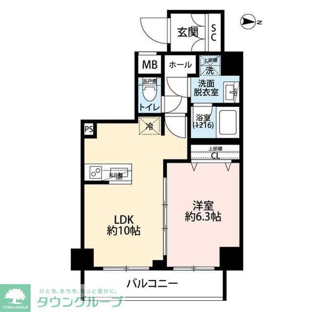 プレール・ドゥーク本所吾妻橋V(1LDK/4階)の間取り写真