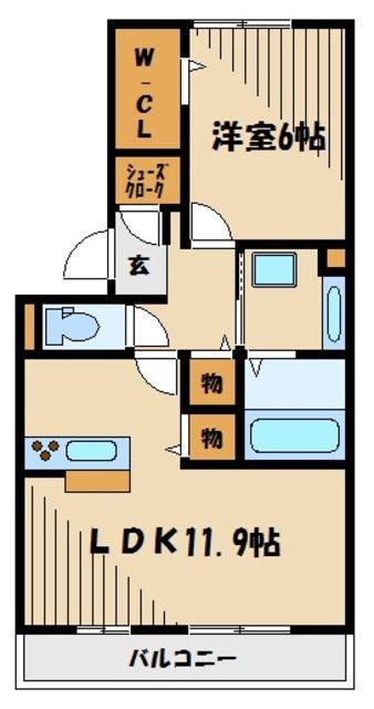 匠乃館B(1LDK/3階)の間取り写真