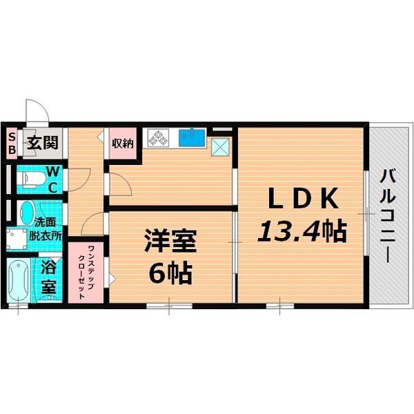 ロシュフォール・M(1LDK/3階)の間取り写真